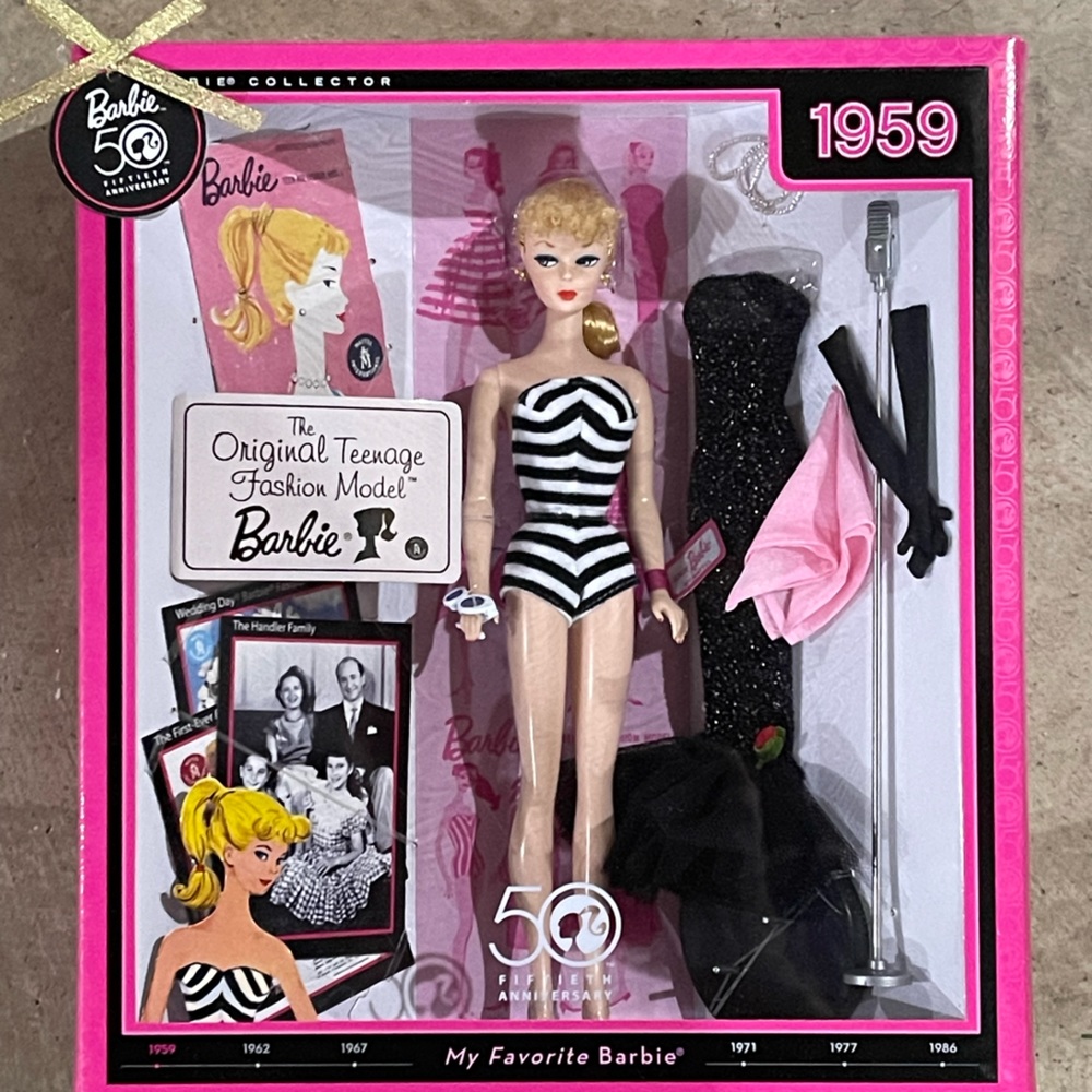 50th Anniversary My Favorite Barbie The Original Teenage Fashion Model Doll 1959